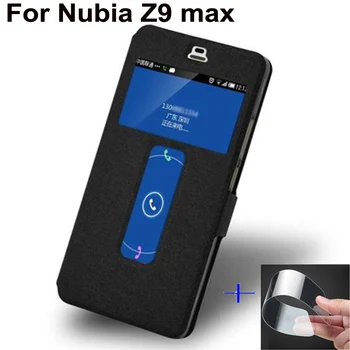 Deschide fereastra de acoperire Pentru Nubia Z 9 Z9 max NX512J NX510J acoperire Caz piele PU Cazuri Pentru Nubia Z9max caz flip shell capacul din spate de 5.5
