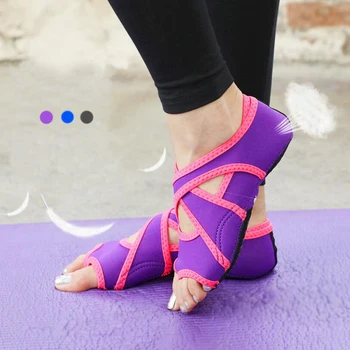 Femei Yoga Șosete Anti-alunecare Cinci Degete Backless de Silicon anti-alunecare 5 de sex Feminin Picioare Șosete de Iarnă Balet Șosete M22