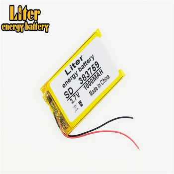 Baterie litiu-polimer 383759 3.7 V lipo baterie 1000mah pentru MP4 MP5 GPS DVD li-polimer baterie reîncărcabilă
