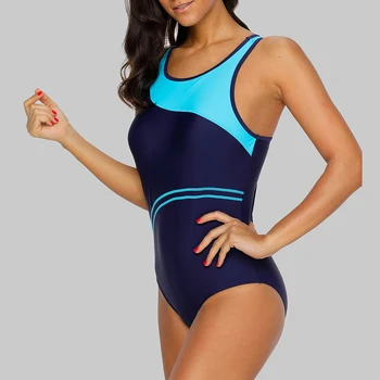 Charmleaks-O Singură Bucată Femei Sport Costume De Baie Cu Dungi De Costume De Baie Femei Bikini Beach Purta Costum De Baie Monokini