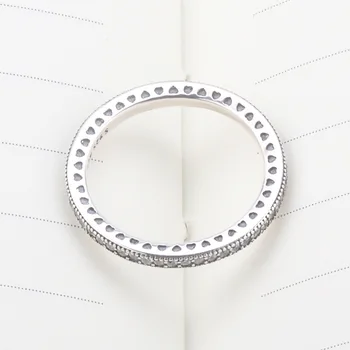 Moda Cubic Zirconia de culoare Argintie Inimile Inel de Cristal Clar care pot fi Stivuite de Epocă Inele Pentru Femei de Moda Bijuterii de Nunta 2020