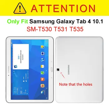 Caz Pentru Samsung Galaxy Tab 4 10.1 SM-T530 T530 SM-T531 T531 SM-T535 T535 360 de Rotație Coperta+Pen+Folie