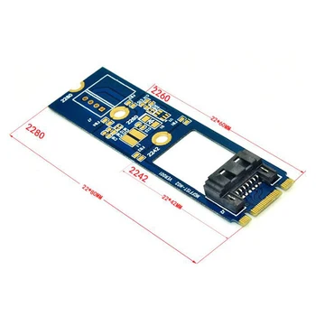 M2 Adaptor SATA Converter Card B-M pentru M. 2 unitati solid state SATA SSD la 7Pin Adaptor de Bord Suport pentru Card 2242 2260 2280 Bord Principal pentru Comput