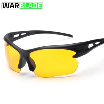 Warblade noapte viziune ochelari de conducere galben negru lentile de siguranță a șoferului UV ochelari de soare ochelari moda barbati femei zi seara de sticlă