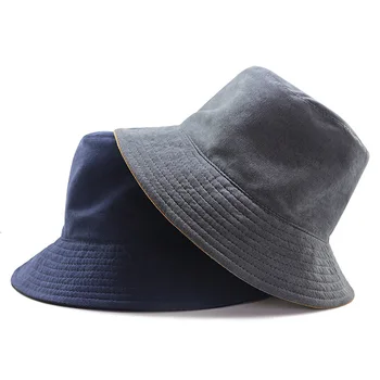 Iarna Dimensiuni Mari Găleată Pălării Plus Dimensiune Man Hat Capul Mare în aer liber Panama Capace de piele de Căprioară Pescar Pălării 56-58cm 58-60cm 60-63 cm