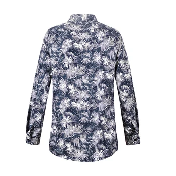 Moda pentru bărbați Print Flori Tricouri Sociale Bluză Casual Slim Fit de Afaceri de sex Masculin Plaja Topuri cu Maneci Lungi Streetwear Haine de Toamna