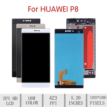 ORIGINAL Pentru HUAWEI P8 LCD Touch Ecran Digitizor de Asamblare Pentru Huawei P8 Display withFrame Înlocuire GRA-UL10 GRA-UL00 GRA-L09