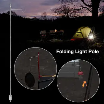 2020 Camping Masă Pliantă Lampa Polul Portabil Si Usor Din Aluminiu Durabil Lumină Lampă Felinar Pentru Picnic Drumeții Cu Rucsacul În Spate