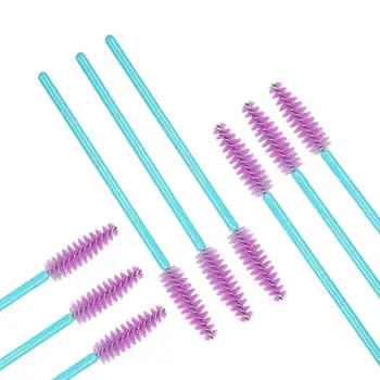 1000 BUC Unică folosință Gene Perii pensule de Rimel Genelor Ochi Spranceana Aplicator Cosmetice Machiaj Perie Truse de scule (Albastru-Violet)