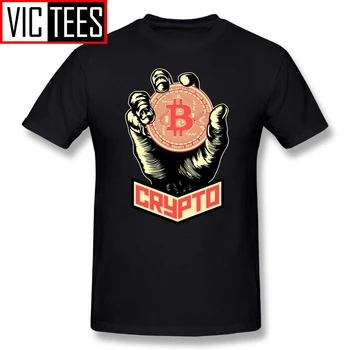 Bărbați Bitcoin Crypto Cryptocurrency Tricouri din Bumbac de Mare Dimensiune T-Shirt pentru Bărbați Teuri Plus Dimensiune
