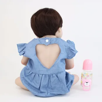 55cm Plin de Silicon Renăscut Baby Dolls Jucării Copil Realist Cadou de Ziua Bebes în Viață Vlnyl Nou-născut Păpuși Fete Bonecas Baie Jucărie