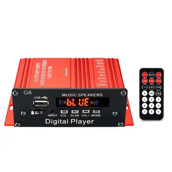 100+100W 12V Audio Amplificador HIFI Audio Amplificator de Putere Stereo bluetooth pentru Masina de Muzică Amplificatoare de Radio FM USB/TF/AUX G8
