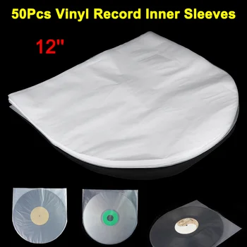 50Pcs de 12 țoli Antistatic Capacul de Plastic Interior Mâneci Geanta pentru LP Vinil Muzica Record P7Ding