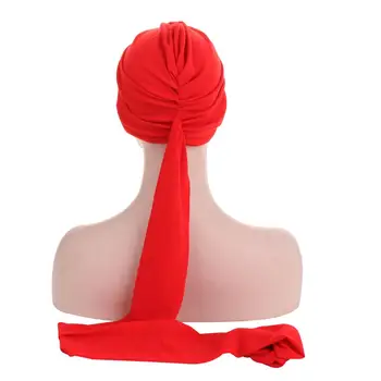Caciula Cap De Folie Hairband Femeile Musulmane Frunte Crucea Înnodate Bumbac Lung Turban Pălărie Cancer Chimioterapie Chimioterapia Beanie Cap