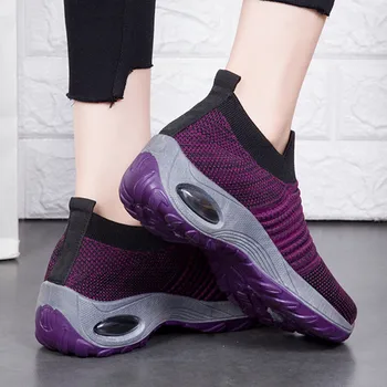 2020 Noua Platforma Adidasi Pantofi Ochiurilor De Plasă Respirabil Pantofi Casual Femei De Moda Înălțime Creșterea Doamnelor Pantofi Chaussure Femme