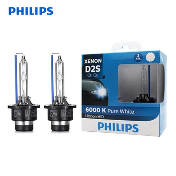 Philips D2S 85122WXX2 35W Ultinon HID 6000K Rece Albastru Xenon Lumina Alba Bec Auto Upgrade Faruri Lampa Flash de Pornire Rapidă, Pereche