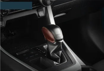 Mașină de Piele Buton de Acoperire Pentru Toyota RAV4 RAV-4 2019 2020 Cap Gear Shift Knob Capacul Schimbătorului de Viteze Gulere Cazul Accesorii Auto