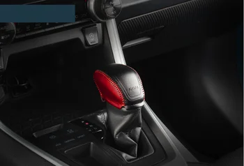 Mașină de Piele Buton de Acoperire Pentru Toyota RAV4 RAV-4 2019 2020 Cap Gear Shift Knob Capacul Schimbătorului de Viteze Gulere Cazul Accesorii Auto