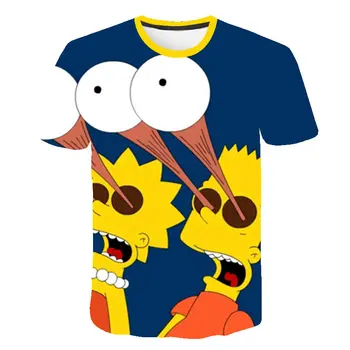Imprimate 3D cele mai Noi Haine Simpsons Om Femei t-shirt Casual Harajuku Desene animate Amuzant Scrie Tricou Stradă Purtând Tee