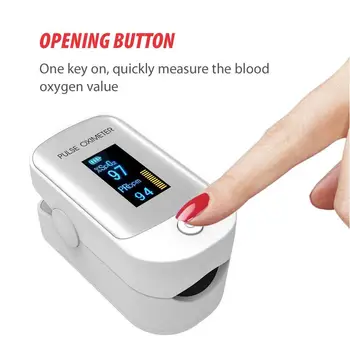 Portabil Deget Pulsoximetru OLED Display Monitor de Ritm Cardiac Saturația de Oxigen din Sânge Monitor cu Șnur