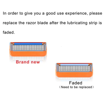 Ras Casete Pentru Gillette Fusion Capete De Schimb 5 Straturi Din Oțel Inoxidabil Lame De Ras Aparat De Ras Drept Pentru Bărbați Manual