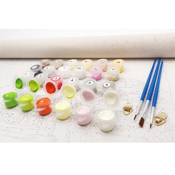 Tablou De Numărul DIY Kituri de copil Vopsele Acrilice Cadru Pentru Adulți Pe Panza de Colorat De Numărul Femeie Imagine Decorare Arta de Perete