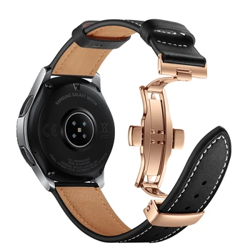 Autentice din Piele de Curea de Ceas Pentru Gear S3 Frontieră Curea Samsung Galaxy watch 46mm 22mm Ceas Trupa huawei watch gt Brățară