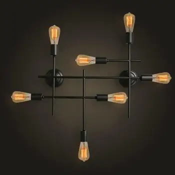 European stil simplu 7 cap de lampă de perete de fier artei lampă de perete coridor studiu hotel personalizate de iluminat