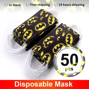 10-200 BUC Dsiposable Masca Tipărite Batmen Cutie Masca de Fata Thinken 3 Strat Anti-Gripa Gura masca Respirabil Macarillas Pentru Adulți
