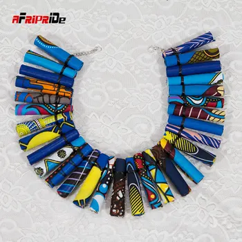 Unic de Femei din Africa de Bijuterii Pur Handmade Colier Statement Africa Tipărite Material Ceara Accesorii Coliere 6 Culori WYA30
