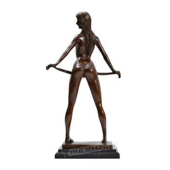 ATLIE BRONZURI de Vest Body Art Libidoului Fata Sexy Statuie Nud Femeie de Bronz Sculptura de uz Casnic Cifre Decor Acasă