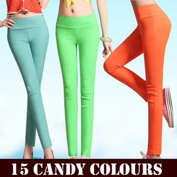 S-6XL15 Culori Noi de Iarna Plus Dimensiune Pantaloni pentru Femei de Moda Bomboane de Culoare Slab înaltă talie elastic Pantaloni se Potrivesc Doamna Creion Pantaloni
