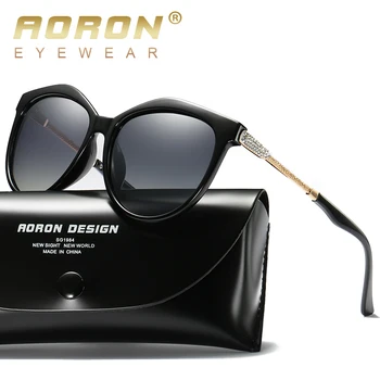 AORON de Lux ochelari de Soare Polarizat Femei de Moda ochelari de Soare Rotund clasic Design ochi de pisica UV400 Ochelari de Soare
