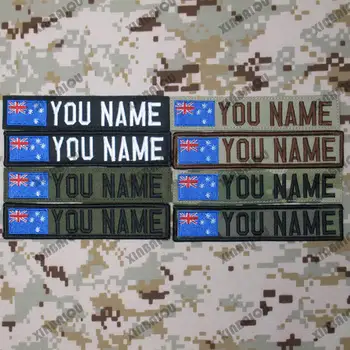 Broderii Personalizate Patch Noua Zeelandă Pavilion Numele Bandă Cârlig și Buclă Multicam Verde ACU Negru AU FG Tan