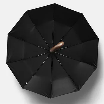 PALONY brand Rezistente la Vânt Pliere Automată Umbrelă de sex Masculin Auto de Lux de Mare Windproof Umbrele, Pentru Bărbați Ploaie Strat Negru 10K