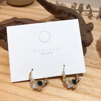 Coreeană nou design moda bijuterii rafinat lucrate manual, piatra de cristal cercei elegante, pline de culoare de partid femei cercei
