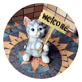 În Aer Liber, Grădină Rășină Maine Cat Card De Bun Venit Ornamente Acasă Living Figurine Meserii Balcon Vilă Cafe Sculptura Decor