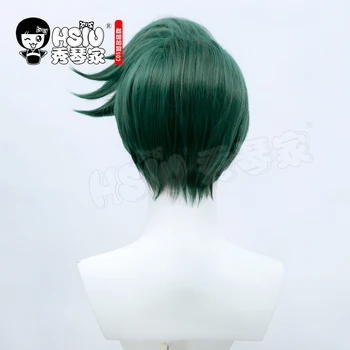 HSIU Anime aventura bizar jojo cosplay Rohan Kishibe peruca cosplay verde Inchis parul scurt cadou Gratuit de brand capac de peruca