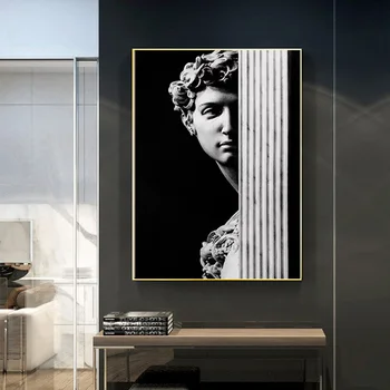 Celebrul Artistice Ipsos Statuia lui David Panza Pictura Abstractă Poster de Imprimare Pentru Camera de zi Culoar de Moda Creative HD Decor Acasă