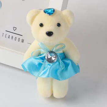 10buc Bumbac Copil Jucării de Pluș Papusa Mini Mic Ursuleț de pluș Buchete de Flori Urs pentru Nunta