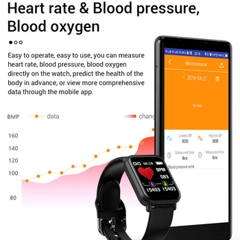 Smart Trupa Ceas Rezistent La Apa De Fitness Brățară Tensiunii Arteriale De Oxigen Brățară Inteligent Heart Rate Monitor Somn Smartband Bărbați Femei