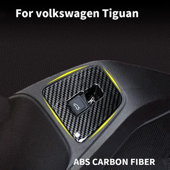 Portbagaj Comutator Autocolant pentru Volkswagen Tiguan Mk2 Fibra de Carbon 2016 2017 2018 2019 2020 Masina Decoratiuni Interioare Comutator de Autocolant