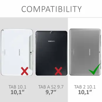 Pentru Samsung Galaxy Tab 2 10.1 inch Caz Comprimat GT-P5100 P5110 P5113 P7500 P7510 Piele Pu Flip Folio GT-P5110 P5100 Capac Magnet