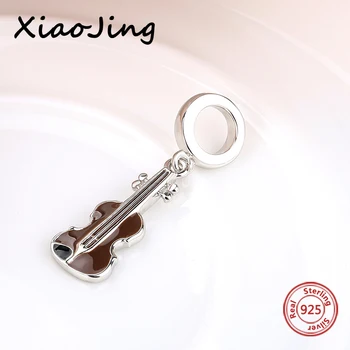 Xiaojing Argint 925 Vioara Email Maro Farmecul Margele se Potrivesc Pandora Brățară Bijuterii pentru Femei Cadouri Transport Gratuit