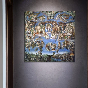 Clasică Pictura Celebra Capela Sixtina a lui Michelangelo, Postere si Printuri de Arta de Perete Panza Pictura pentru Camera de zi Decor Acasă