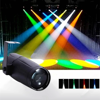 Mini 5W RGBW CONDUS la fața Locului Lumina Disco cu glob de Oglinzi Reflectoarelor KTV DJ Party Show Fascicul de Proiector de Lumini de Scena Fereastră Magazin Pinspot Lumina