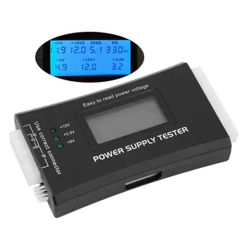 1 buc Calculator PC Alimentare Tester Checker 20/24 pin SATA HDD ATX BTX Metru LCD en-Gros