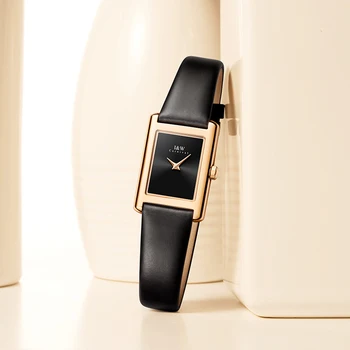 Elveția a făcut Femei Ceas de Lux marca rezistent la apa m&W Moda Cuarț Femei Safir Cadran Pătrat de Aur Relogio feminino