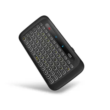 H20 2.4 GHz Wireless Mini Tastatura cu Iluminare din spate Touchpad mouse-ul de Aer IR Sprijinindu-se de control de la Distanță pentru Andorid TV Box PC-ul