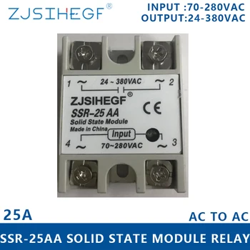 Transport gratuit RSS-25AA Solid state Relay 25A RSS Modul de intrare 70-280VAC ieșire 24-380V AC RSS pentru controler de temperatura